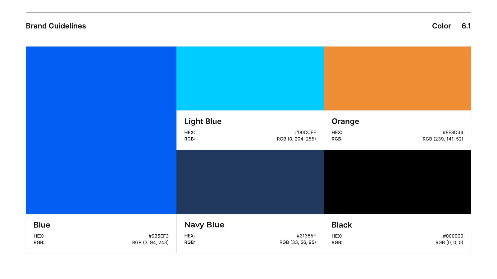 Primary colour palette