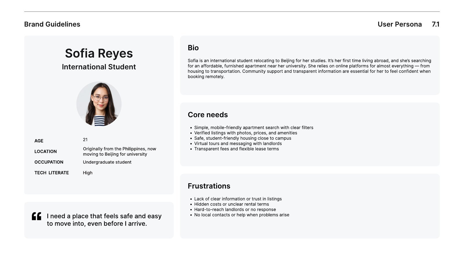 One of three user personas